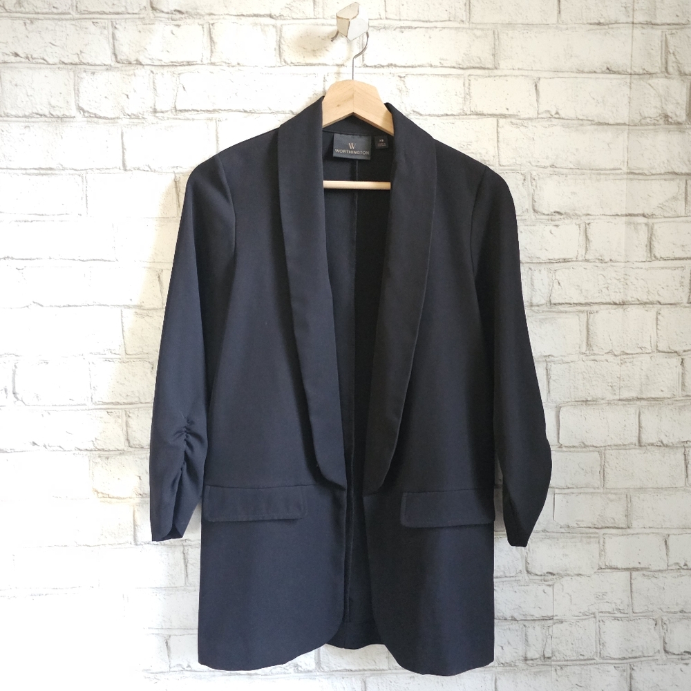 ☆ WORTHINGTON Black Woven Blazer, XS ☆